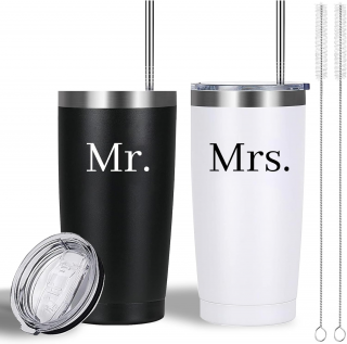 Mr and Mrs Tumblers - Wedding Gifts for Bride and Groom Mr and Mrs Tumblers - Wedding Gifts for Bride and Groom